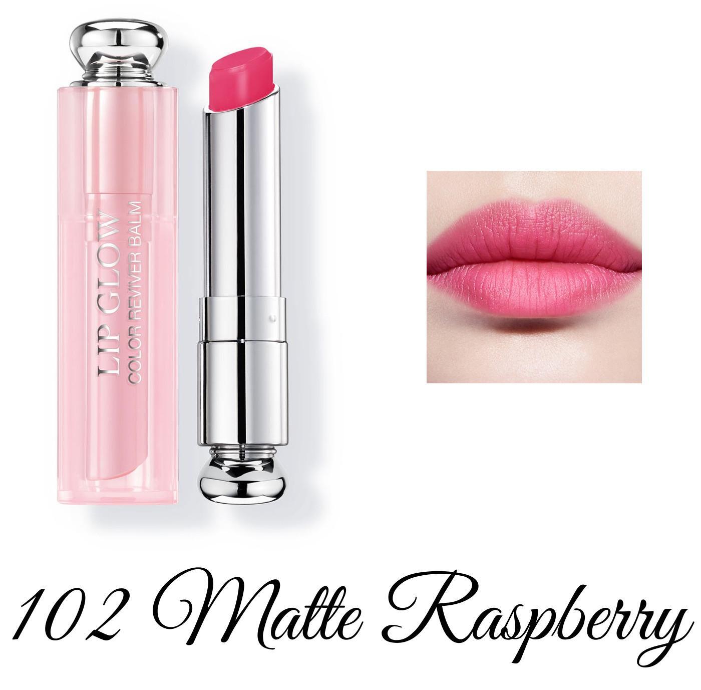 Son Dưỡng Dior Addict Lip Glow Matte Raspberry 102  Màu Hồng Dâu  Vilip  Shop  Mỹ phẩm chính hãng