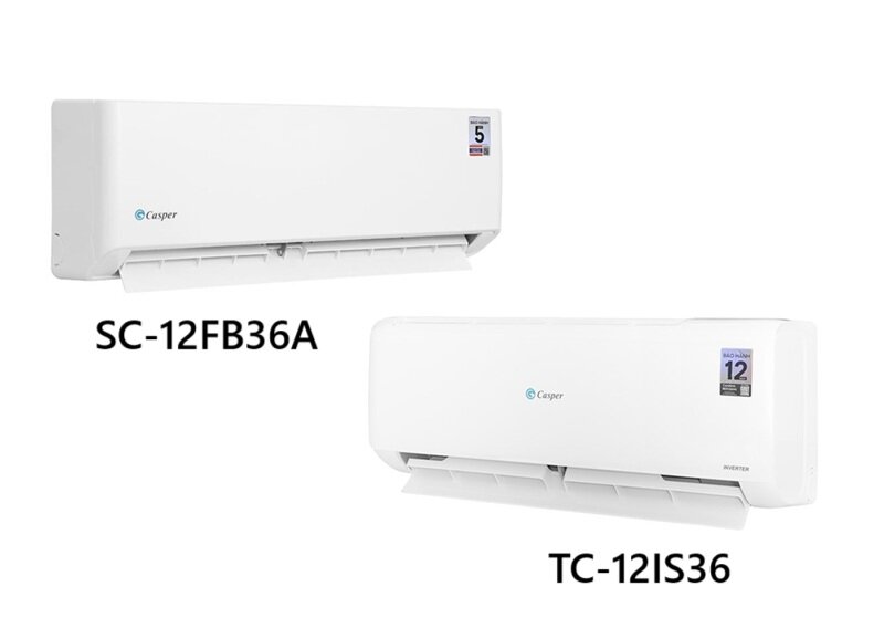 so sánh điều hòa Casper SC-12FB36A hay TC-12IS36