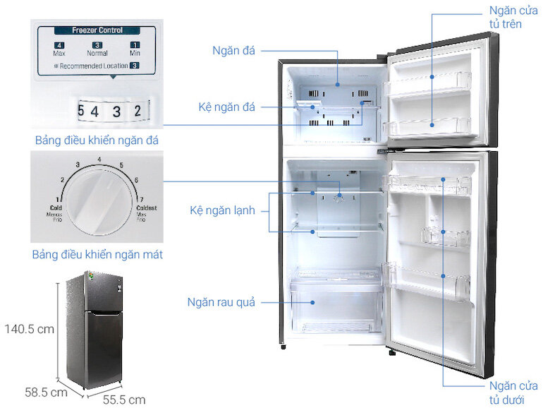 Tủ lạnh LG GN-L205S 205 lít, Inverter