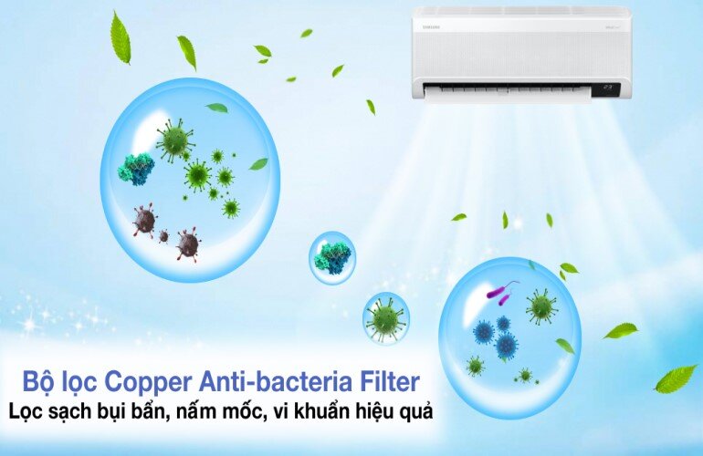 Bộ lọc Copper Anti-bacteria Filter mang khả năng loại sạch bụi bẩn, vi khuẩn hiệu quả