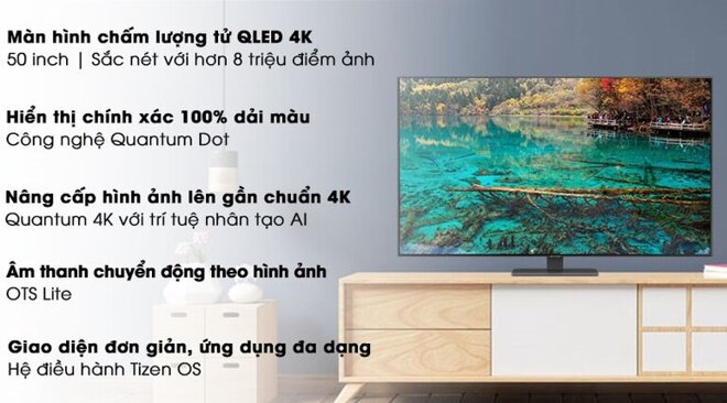 Smart Tivi QLED 4K 50 inch Samsung QA50Q80A