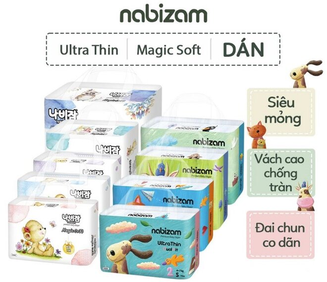 2 dòng bỉm Nabizam hiện có trên thị trường