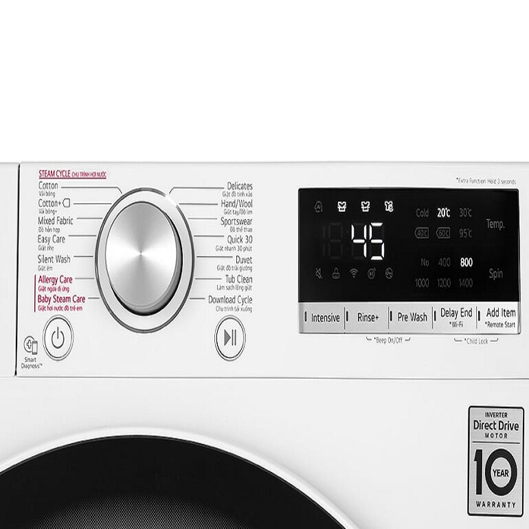 máy giặt LG với gam màu trắng tinh tế