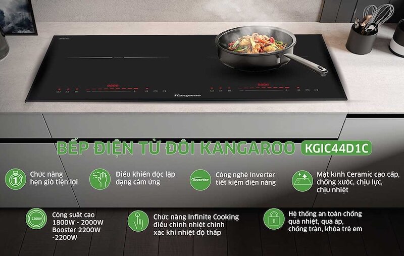 Bếp từ Kangaroo KGIC44D1C trang bị công nghệ hiện đại