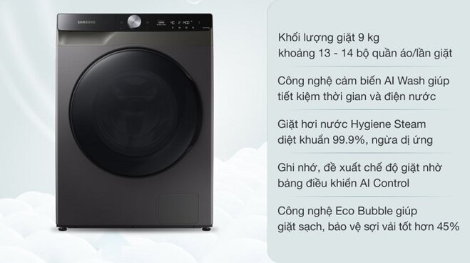 Máy giặt Samsung cửa ngang 9kg WW90TP44DSB