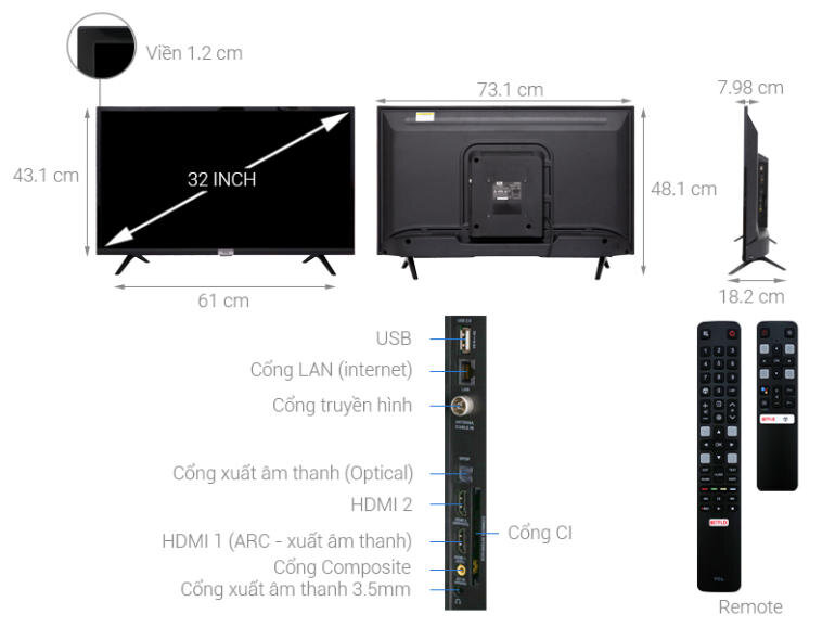 Tiện ích tích hợp đa dạng trong Android Tivi TCL L32S6500