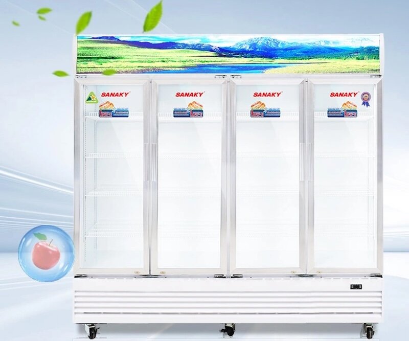 Review chi tiết tủ mát Sanaky 4 cánh 2000 lít VH-2209HP