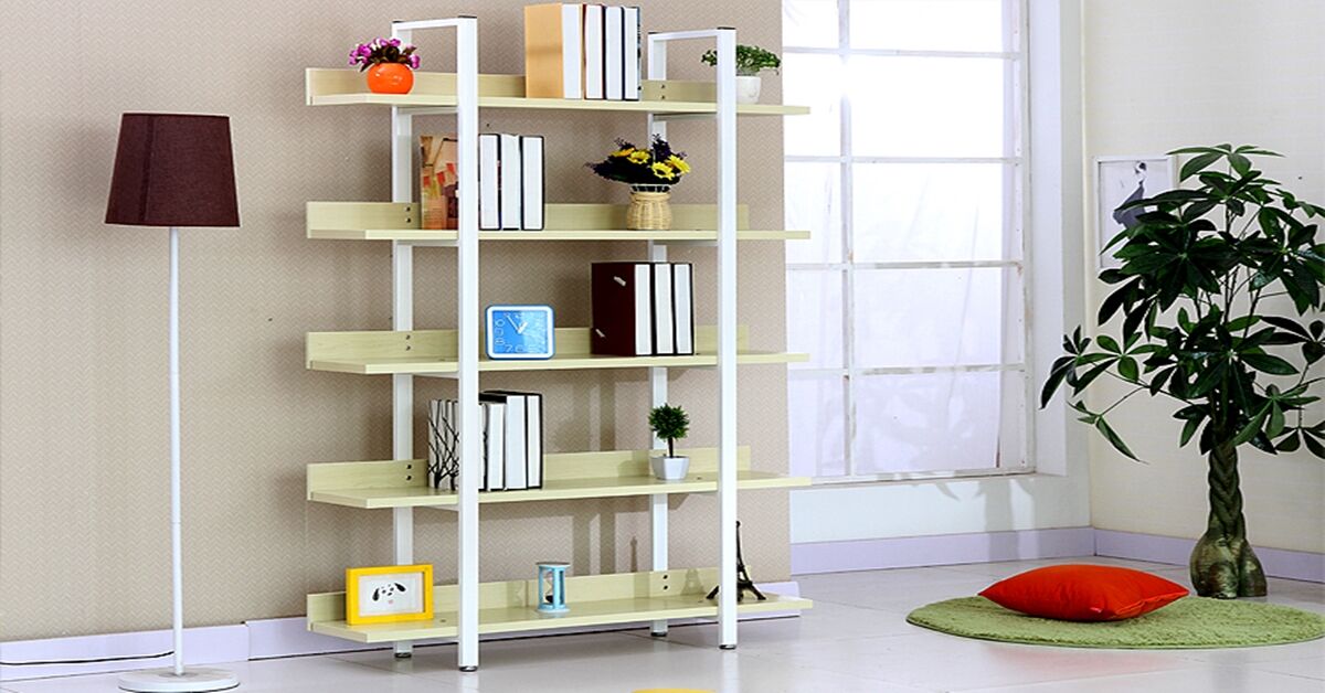 Bán kệ tủ sách đa năng giá rẻ có khung bằng sắt và đợt gỗ