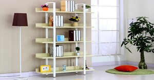 Bán kệ tủ sách đa năng giá rẻ có khung bằng sắt và đợt gỗ