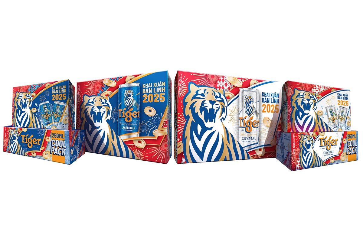 Bảng giá bia Tiger Tết 2025 chính hãng mới nhất, khuyến mãi bia Tiger Xuân Ất Tỵ
