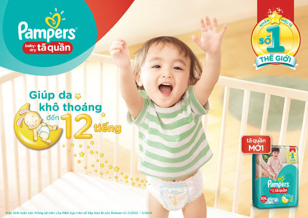 Bảng giá bỉm quần Pampers cập nhật trong tháng 8/2017
