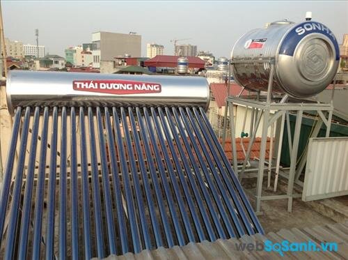 Bảng giá máy nước nóng năng lượng mặt trời Thái dương năng Sơn Hà (tháng 1/2016)