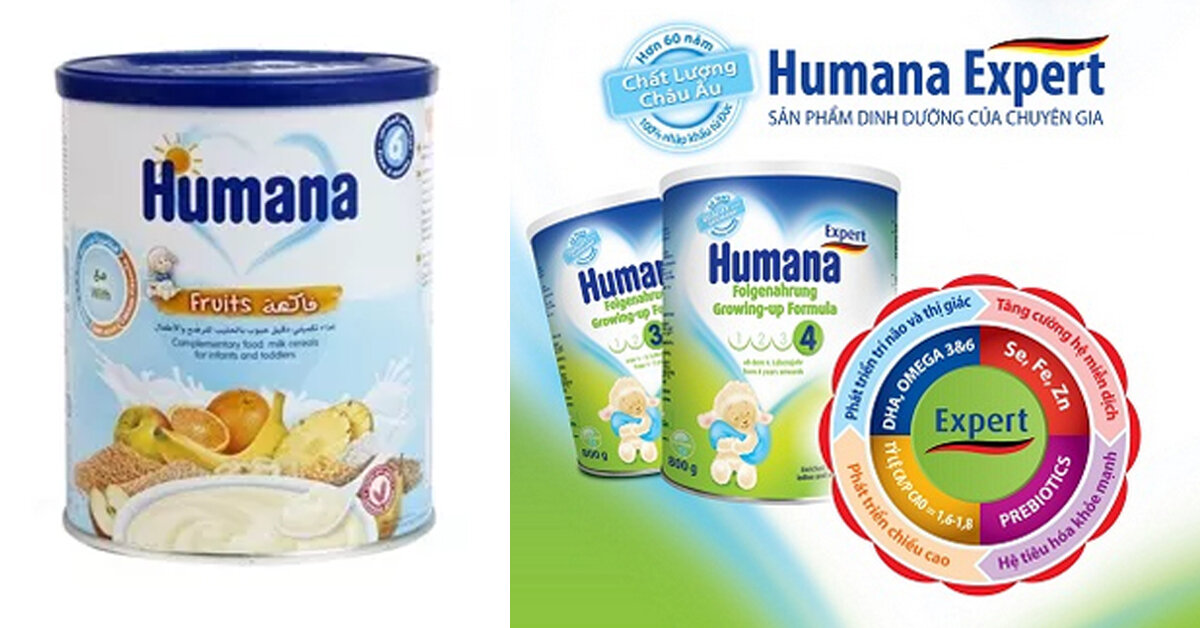 Bảng giá sữa bột, bột ăn dặm Humana mới nhất cập nhật tháng 6/2019