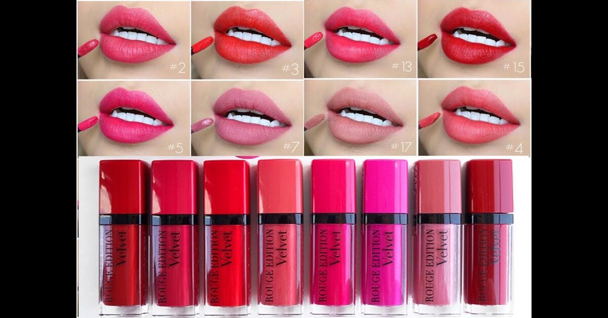 Bảng màu son kem Velvet Bourjois Rouge Edition