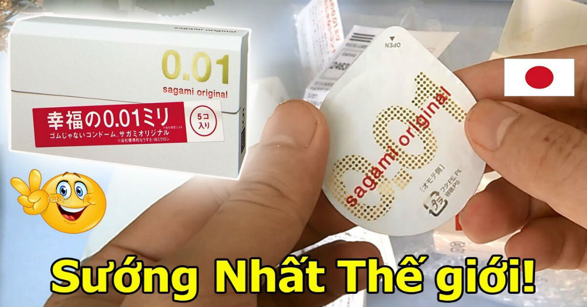 Bao cao su Sagami Original 0.01 mỏng nhất thế giới mang đến cảm giác chân thật