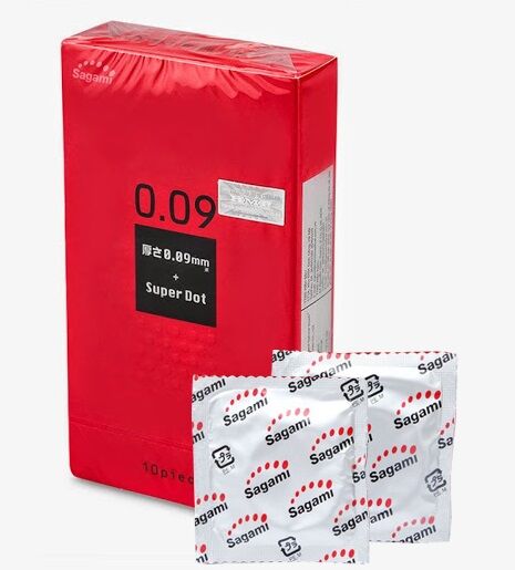 Bao cao su siêu gai Sagami Super Dot 009 giúp kéo dài thời gian quan hệ