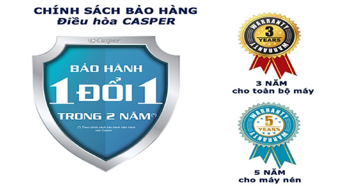 Bảo hành điều hòa Casper: Thời gian, chính sách, tổng đài, trung tâm