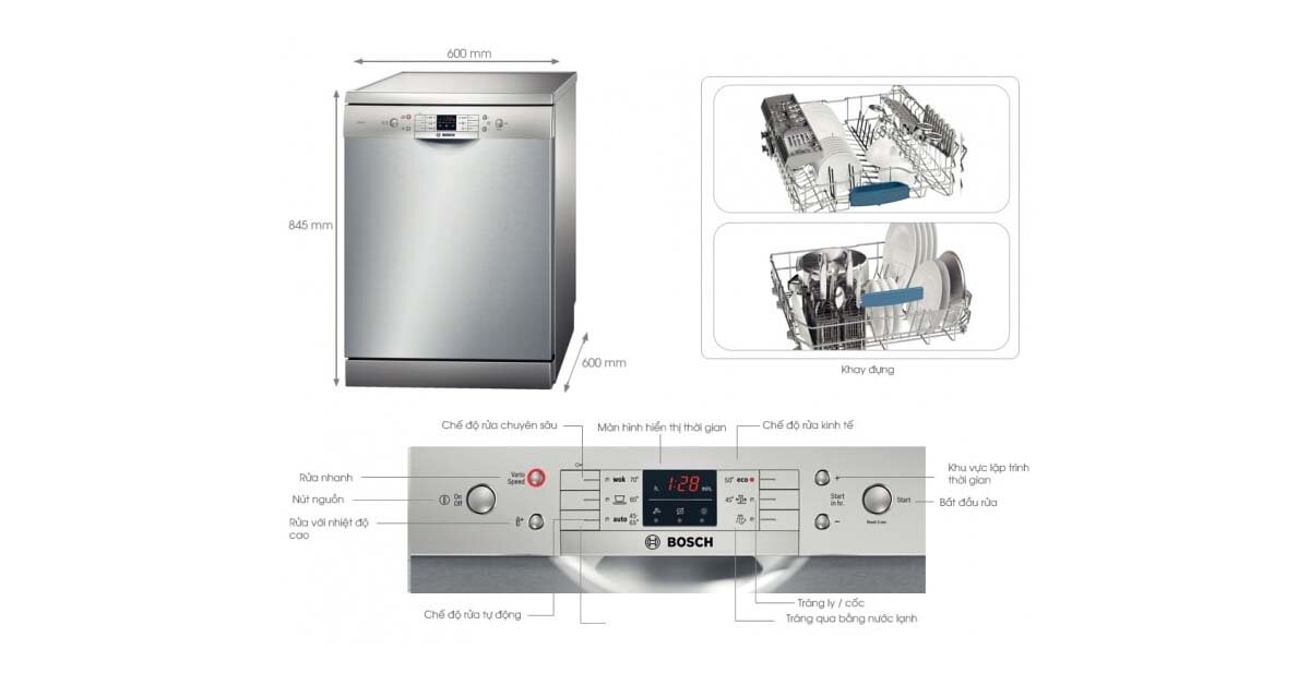 Bật mí mẹo sử dụng máy rửa bát Bosch đúng cách