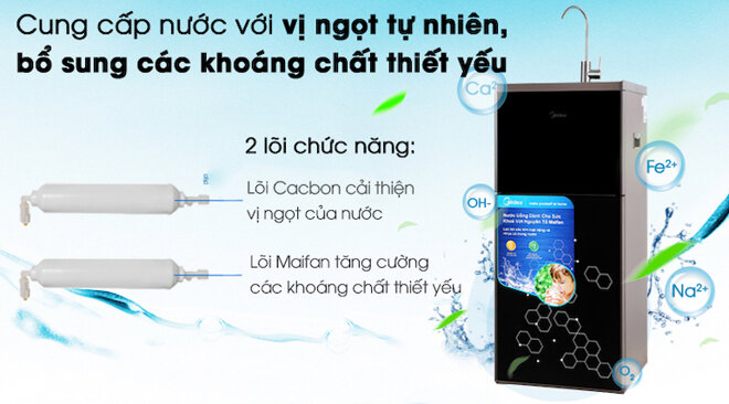 Cây lọc nước Midea MWP-S0620MR có thiết kế sang trọng và dùng đẹp cho mọi không gian.