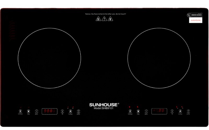 Sunhouse SHB9101 giá chỉ 1,9 triệu đồng, bếp từ đôi công suất cao, bền đẹp cho gia đình