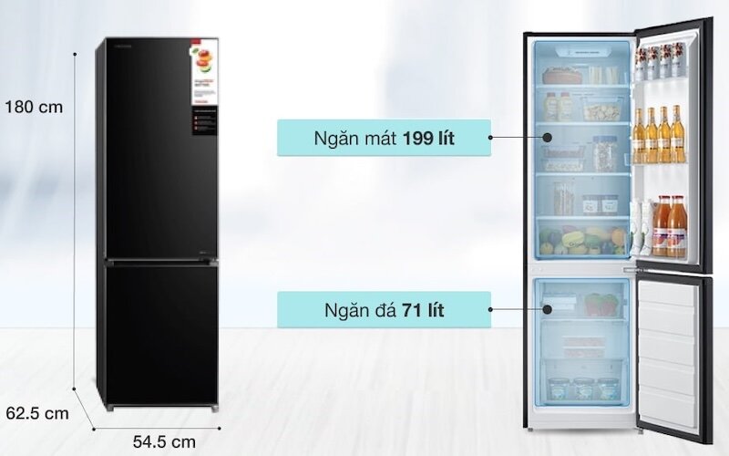Tủ lạnh Toshiba Inverter 270 lít GR-RB350WE-PMV(30)-BS thiết kế hiện đại, tính năng vượt trội