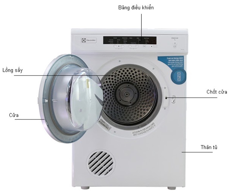 Công nghệ sấy đảo chiều tiện lợi trên Electrolux EDS805KQSA