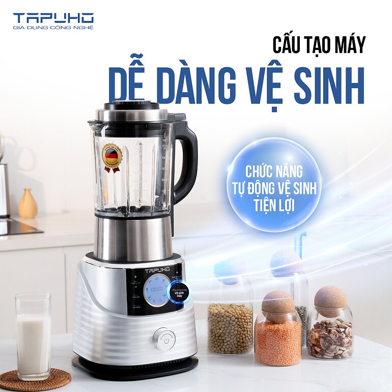 Máy nấu sữa hạt Tapuho T01 dễ dàng vệ sinh