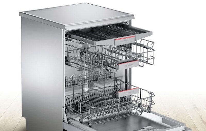 Trải nghiệm đỉnh cao với máy rửa bát độc lập 14 bộ Bosch SMS46NI03E Serie 4