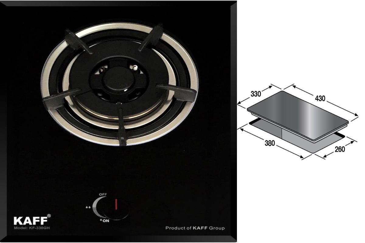 Bếp gas âm Domino Kaff KF-330GH thiết kế tinh tế, tính năng tiên tiến