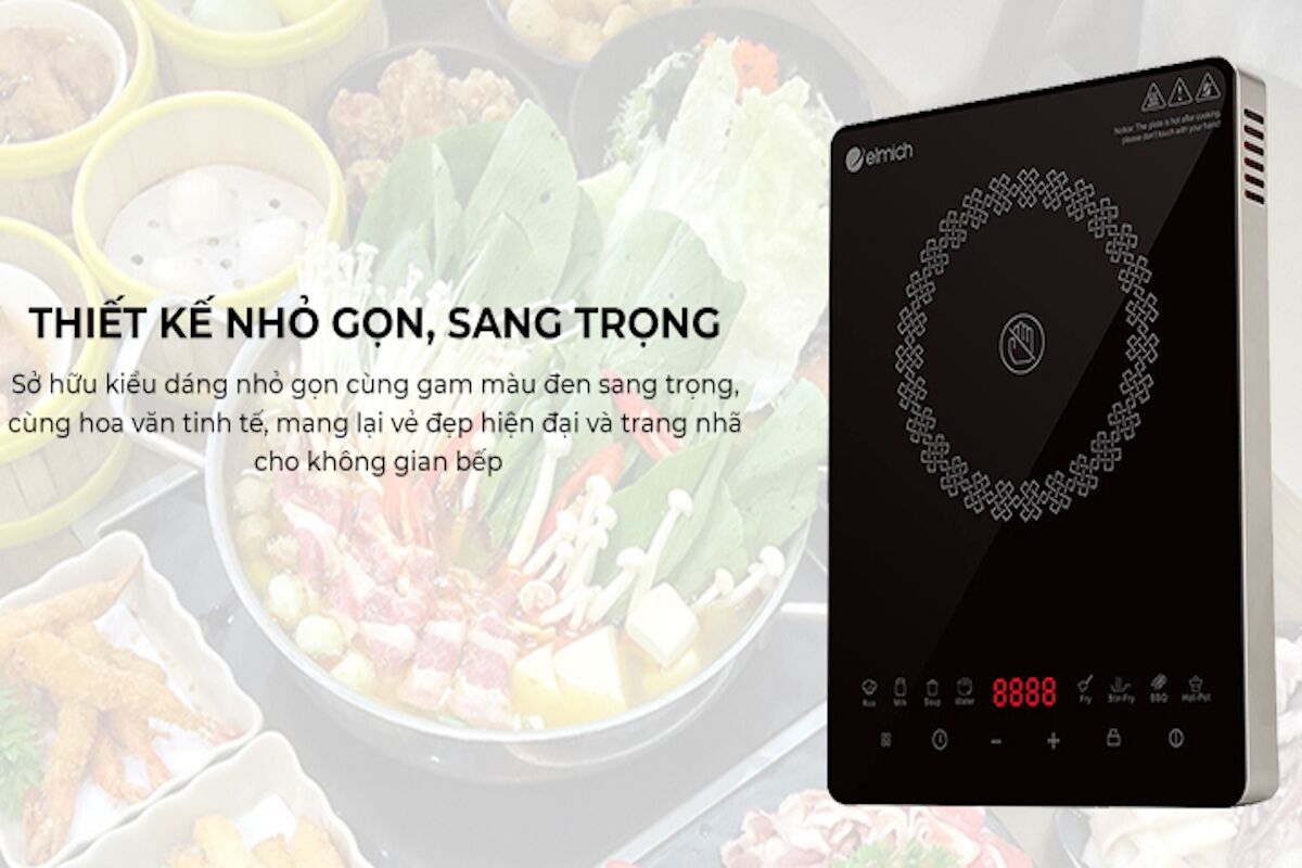 Bếp hồng ngoại đơn Elmich IFE 3880 công suất mạnh mẽ, thiết kế sang trọng