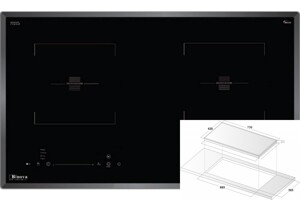 Bếp từ 2 vùng nấu Binova BI-555GM thiết kế sang trọng, tính năng hiện đại