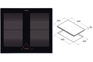 Bếp từ 4 vùng nấu Cata IF 6002 BK sang trọng, thông minh và đầy uy lực