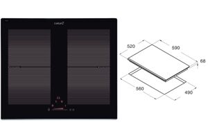 Bếp từ 4 vùng nấu Cata IF 6002 BK sang trọng, thông minh và đầy uy lực