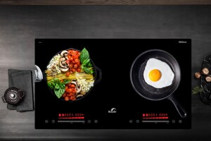 Bếp từ âm 2 vùng nấu Bauer BE 328SI thiết kế hiện đại, giá bán hợp lý