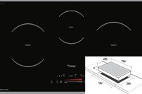Bếp từ âm 3 vùng nấu Canzy CZ-TL67GA thiết kế hiện đại, tính năng thông minh