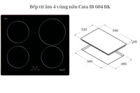 Bếp từ âm 4 vùng nấu Cata IB 604 BK phong cách hiện đại, công nghệ tiên tiến