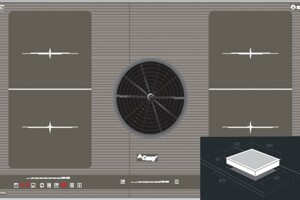 Bếp từ bốn kết hợp hút mùi Canzy CZ-BH09KC thiết bị nhà bếp hiện đại