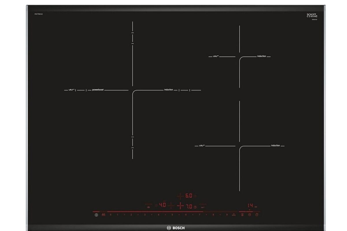 Bếp từ Bosch 3 vùng nấu PID775DC1E hạ giá còn 12 triệu, đáng từ đồng tiền cắc bạc