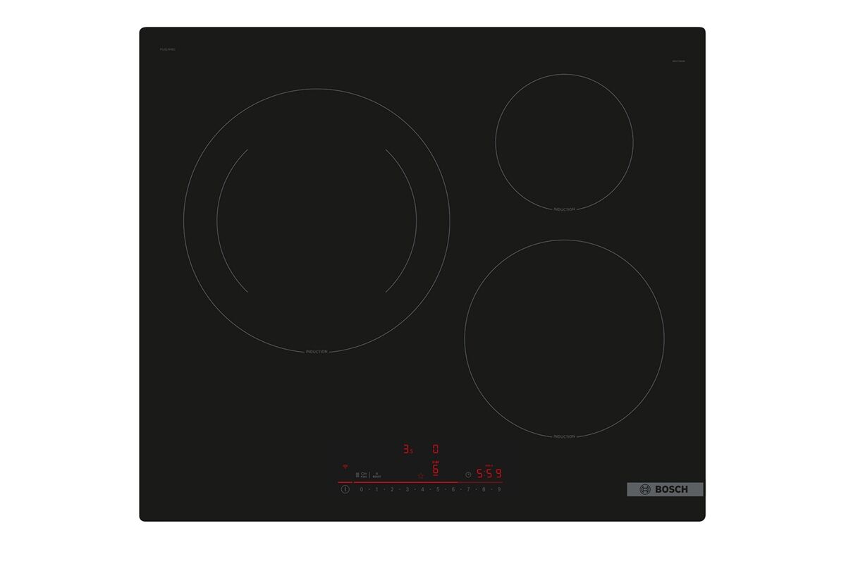 Bếp từ Bosch inverter 3 vùng nấu PIJ61RHB1E tiết kiệm điện, giá từ 14,3 triệu đồng