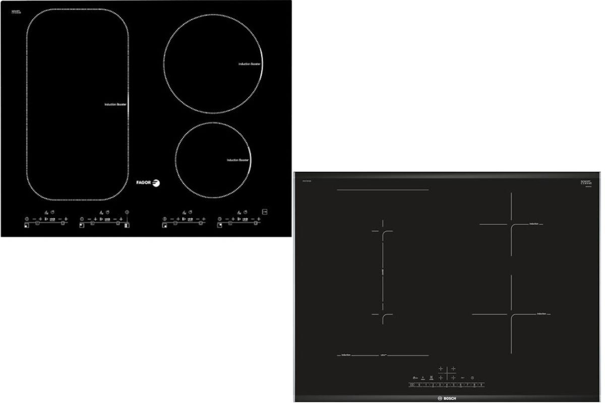 Bếp từ Bosch PVS775FC5E và Fagor IF-ZONE40S: Tìm hiểu điểm giống và khác nhau