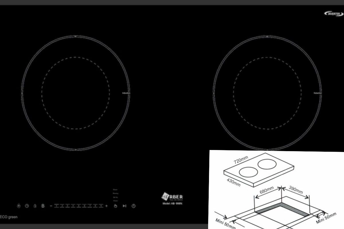 Bếp từ đôi Arber AB-998N thiết kế hiện đại, tính năng an toàn