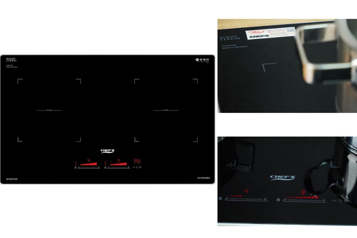 Bếp từ đôi Chef's EH-DIH893 nhập khẩu Đức, sang trọng và tiện nghi