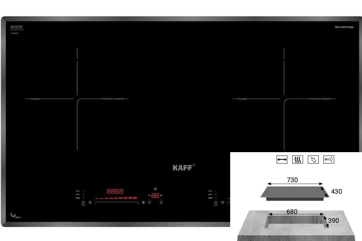 Bếp từ đôi Kaff KF-FL68II New Plus chất lượng cao với nhiều tính năng vượt trội