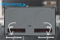 Bếp từ đôi Kaff KF-GT70038II thiết kế sang trọng, tính năng hiện đại