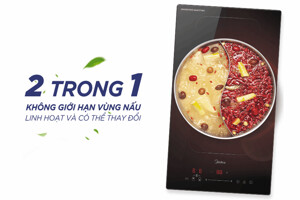 Bếp từ đôi Midea MC-ID3523P thiết kế sang trọng, tính năng hiện đại
