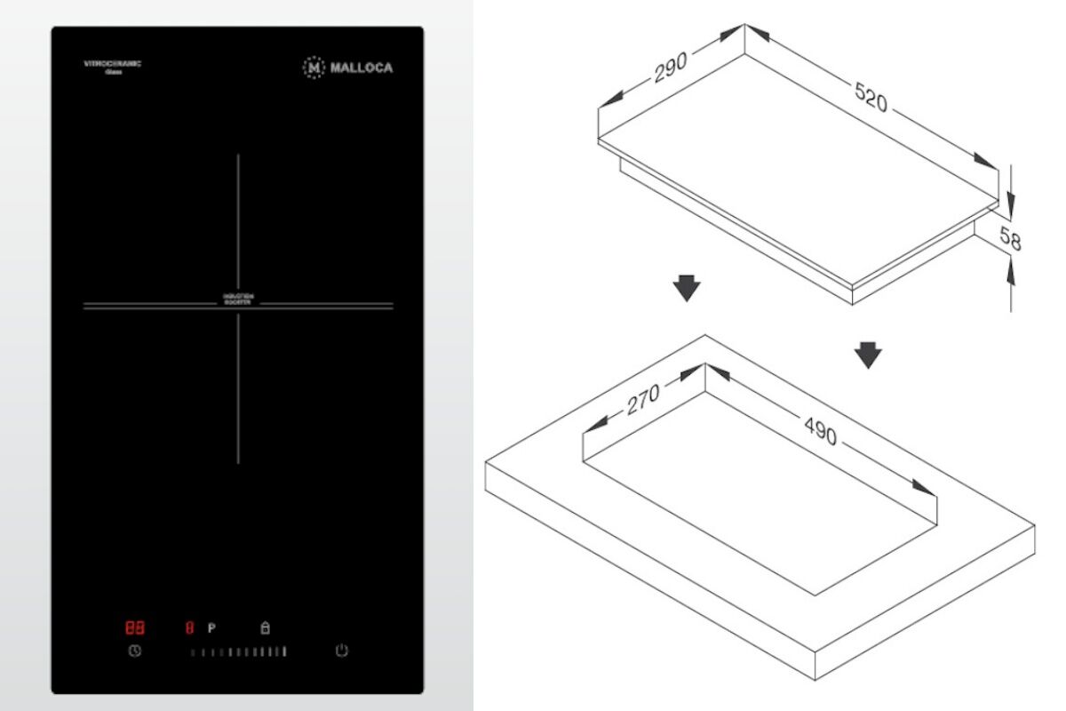Bếp từ đơn Domino Malloca MDI 301 nấu nướng nhanh, tiết kiệm điện năng