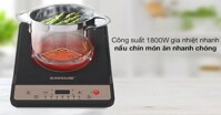Bếp từ dương 1 vùng nấu Sunhouse SHD 6159 - mẫu bếp an toàn cho mọi gia đình