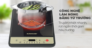 Bếp từ dương 1 vùng nấu Sunhouse SHD 6158 - mẫu bếp điện từ an toàn cho mọi gia đình