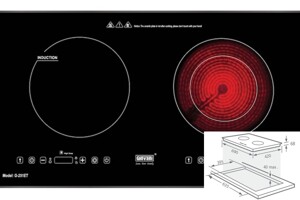 Bếp từ hồng ngoại âm 2 vùng nấu Giovani G-251 ET tiện lợi, tiết kiệm điện năng