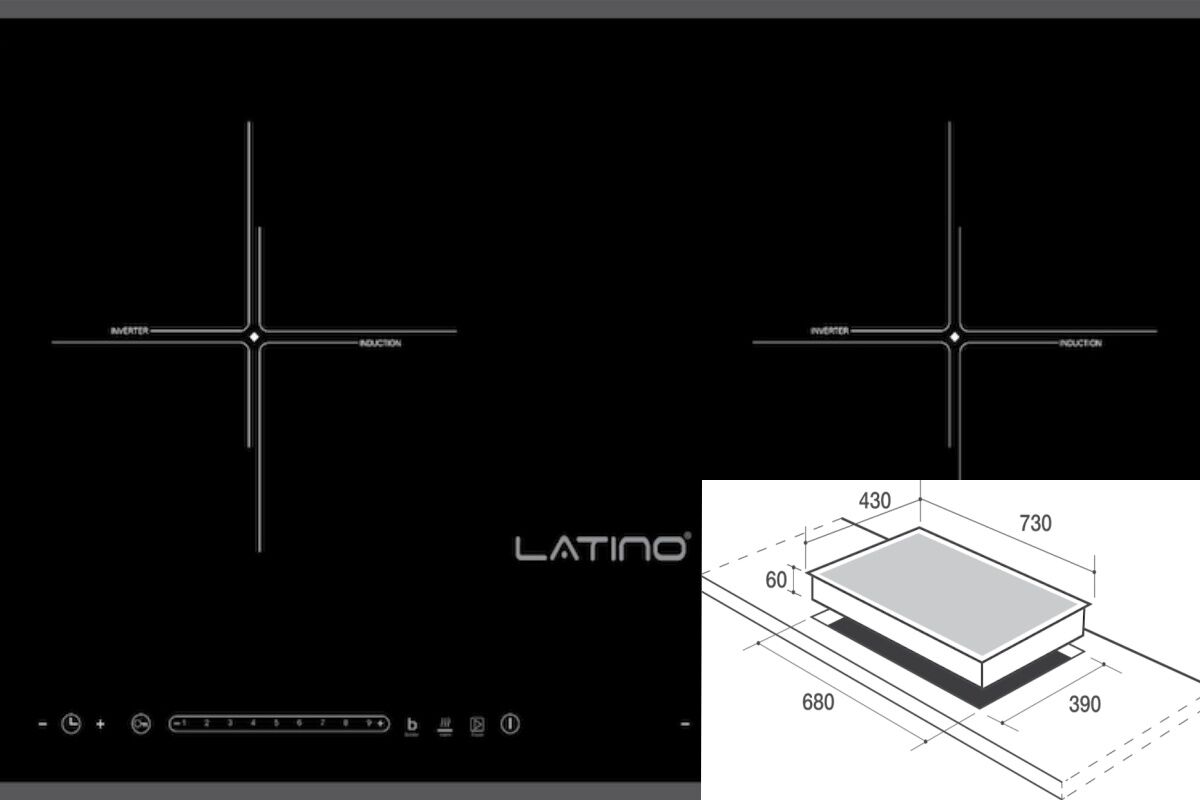 Bếp từ Latino LT-88GT thiết kế sang trọng, tính năng hiện đại